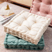 Cojín Tatami Cuadrado Suave Para Silla De Piso 42x42cm Cojín De Piso Para Sofa Moderno Antidepresión No Impreso Relleno De Algodón 100% Polyester - details 3