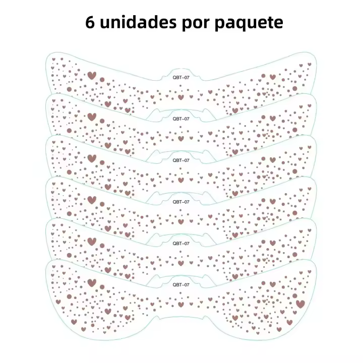 6Pcs Parches De Maquillaje Para Manchas De Vello Corporal Adhesivos De Tatuaje Temporal Para Mujeres Estilo Falso Freckles - 1