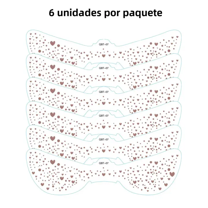 6Pcs Parches De Maquillaje Para Manchas De Vello Corporal Adhesivos De Tatuaje Temporal Para Mujeres Estilo Falso Freckles - 1