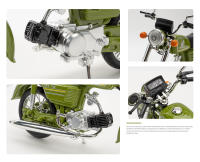 Modelo De Motocicleta Honda JiaLing JH-70 a Escala 1:12 Para Niños Juguete De Aleación De Metal Con Música Y Luz Absorción De Choque Clásica Regalo Ideal Para Coleccionistas - details 3