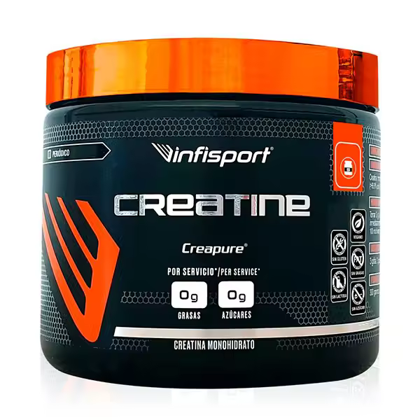 Infisport Creatina 300 gr - Creatina pura - 100 % Creapure - Mejora el rendimiento - 1