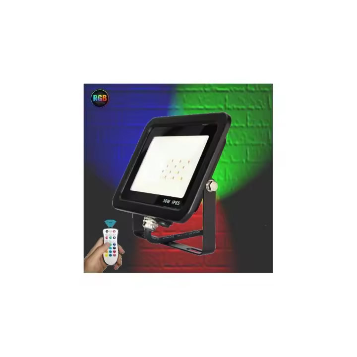 LED7 - Proyector LED Exterior RGB+6K 30W Slim Negro - 1