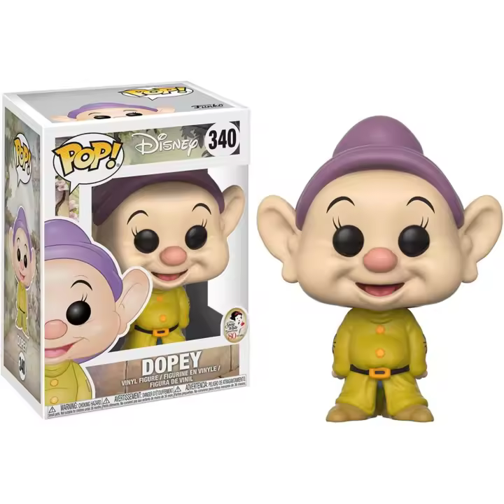 Funko  Dopey Mudito  340   Pop Vinyl figura Disney Blancanieves Snow White Blanca Nieves Funko Pop Vinyl - 1