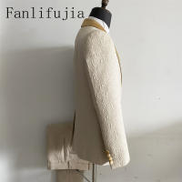 Traje De Boda Para Hombre Fanlifujia Diseño Italiano 2024 Chaqueta De Tuxedo De Encaje De Jerez 2 Piezas Adecuado Para Novio - details 3