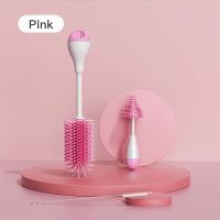 Set De Limpieza Para Bebé 3 En 1 Con Escobilla De Silicona Giratoria De 360 Grados Botella Almohadilla Cuchara Y Pajita Para Lactantes - details 11