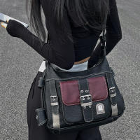 Bolso Bandolera Grande Para Niñas Versátil Suave De Color Contraste Estilo Y2K Para Viajes Compras Y Comunicación - details 2