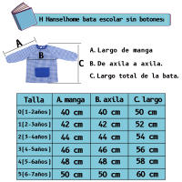 DEKORA SOUL - Bata Escolar Baby Escolar Babi para Colegio Infantil Sin Botones Niño y Niña Elástica en Puño y Cuello - details 1