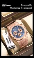 Reloj De Pulsera De Lujo Para Hombre POEDAGAR Acero Inoxidable Resistente Al Agua Con Fecha Y Cronógrafo Luminoso Moda Casual - details 6