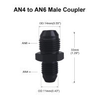 Unión De Aluminio AN4 AN6 AN8 AN10 Adaptador De Fin De Tubo De Combustible Para Motocicleta Y Automóvil Conector Recto De Hombre a Hombre - details 1