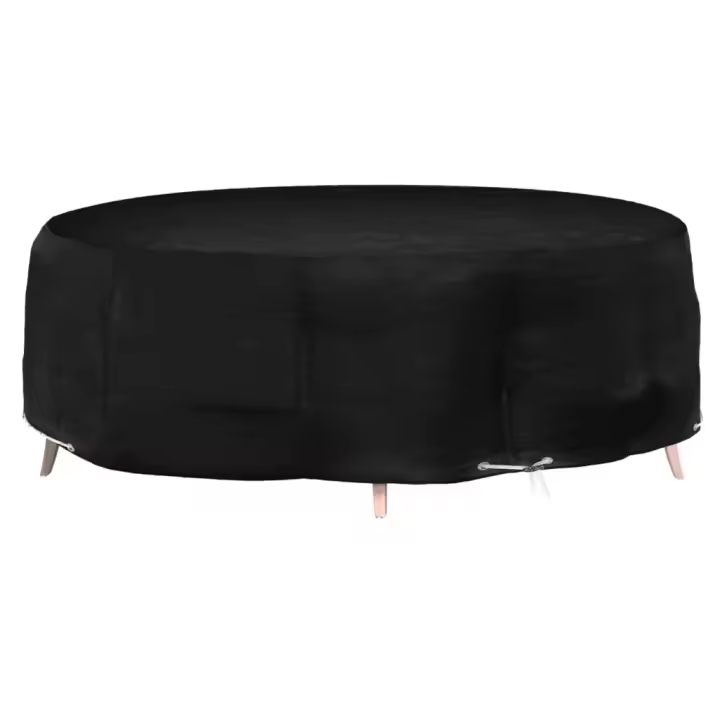vidaXL Funda para muebles de jardín redonda en dimensiones Ø 236x67 cm/Ø 188x50 cm | almacenamiento funcional diseño moderno para baño dormitorio sala - 1