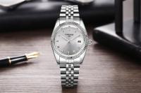 Reloj De Lujo Para Hombre CHRONOS Con Diamantes Resistentes Al Agua De Acero Inoxidable Calendario Bicolor Moda Y Casual - details 4