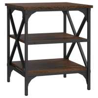 vidaXL Mesa auxiliar madera contrachapada 40x42x50 cm Negro, Roble Sonoma, Roble ahumado Mesa de sofá Mesa de Entrada para Salón Consola de Entrada Mueble Recibidor Mesita Mesa auxiliar Salon - details 4