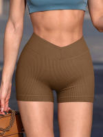 Shorts De Yoga Para Mujer Cintura Alta Levanta Glúteos Sin Costuras Fitness Ejercicio Correr Ciclismo Shorts De Gimnasio - details 3