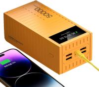 Banco de carga de 50.000 mAh, cargador de carga rápida de 66 W, banco de energía portátil, banco de batería de teléfono, capacidad de 50000 mAh para senderismo, camping, viajes, al aire libre (white） - details 6
