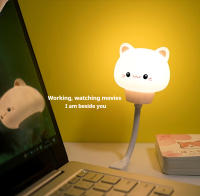 Lámpara Nocturna USB LED De Dibujos Animados Lindos Oso Pollo Gato Para Decoración De Habitación De Bebé Y Niños Lámpara De Mesa Cerca Del Cama - details 3