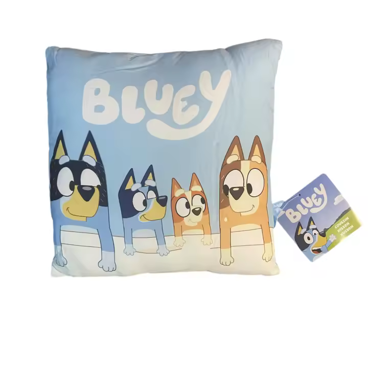 Bluey Cojín estampado por las dos caras de 35*35 cm en poliéster de este querido `personajes de los niñ@s - 1