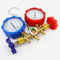 Juego De Medidores De Manifold R410A R22 R134a R404A Para Refrigeración HVAC Con Tubos Y Adaptadores De Conexión Ajustable Para Servicio De Recarga - details 4