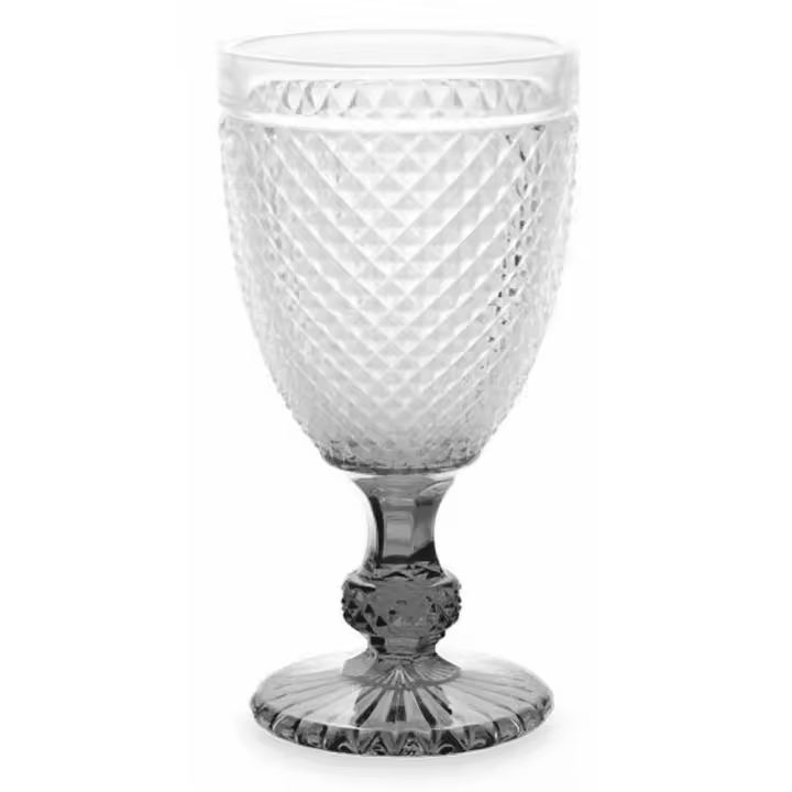 Arte Regal Set 6 Copas de Vino y Champán Diamante Base Antracita 256 Ml - 1