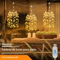 Luces LED USB De Fuego De Artificio Para Jardín Impermeables Decoración De Navidad Para Césped Patio Casa De Madera Arbolillo - details 0