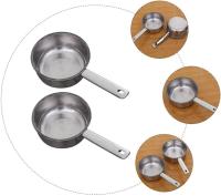 Cucharón de agua con mango cuadrado Cucharón para sopa Cucharón para regar Agua Cucharón para agua Taza Cucharón para baño Cucharas Cuchara de agua conveniente Cucharón para agua de cocina Cuchara japonesa Acero inoxidable Plata - details 4