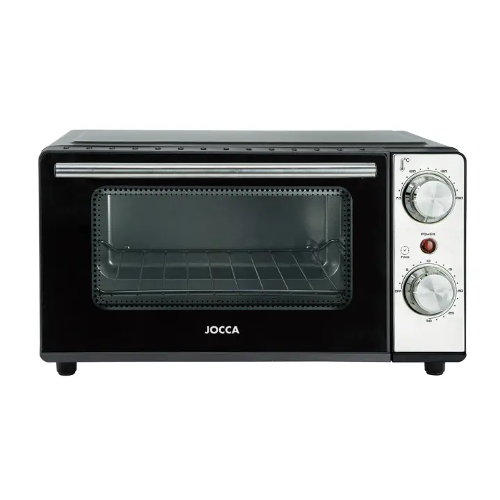 Horno Jocca de sobremesa, eléctrico y portátil con capacidad de 11L, 650W de potencia, temporizador de 30 minutos, regularizador de temperatura hasta 230ºC, elementos calefactores de acero inoxidable y vidrios dobles LOWE. Ideal para pizzas - 1