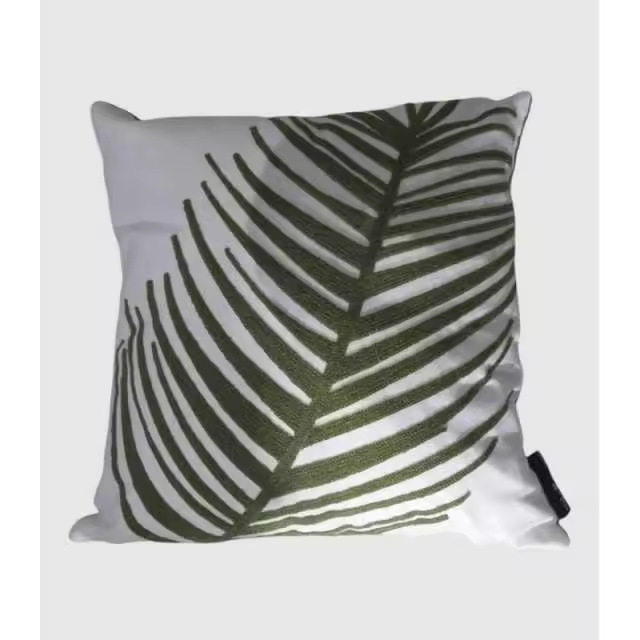 Cojín hoja verde 45x45cm.     -EkilikuaHome - 1