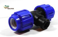 Te rosca hembra 20 mm. Te 3 bocas iguales fabricado en polietileno para manguera-manguera-manguera  Producto de alta calidad con certificado Aenor Pn 16.  Montaje rápido. - details 2