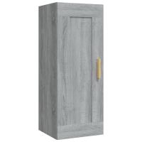 vidaXL Armario de pared madera de ingeniería 35x34x90 cm Blanco, Negro, Roble Sonoma Mueble Almacenaje Estantería para Oficina, Estudio, Dormitorio Estantería/Librería/ mueble de Almacenamiento - details 2