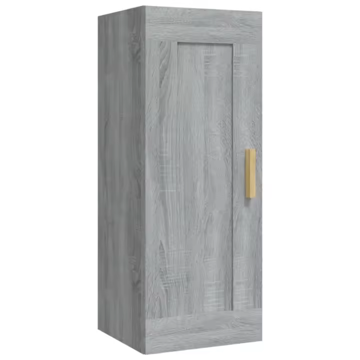 vidaXL Armario de pared madera de ingeniería 35x34x90 cm Blanco, Negro, Roble Sonoma Mueble Almacenaje Estantería para Oficina, Estudio, Dormitorio Estantería/Librería/ mueble de Almacenamiento - 1