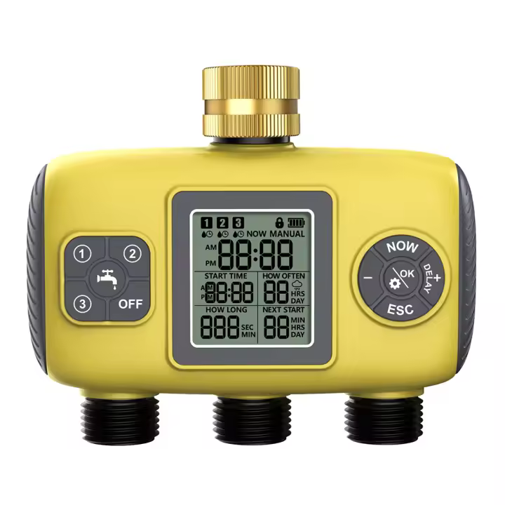 Timer De Riego Automático Para Jardín Con 1/2/3 Salidas Sistema De Rociado Para Grifo Y Tubo Programador De Horario Para Exterior - 1