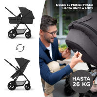 Kinderkraft MOOV CT Carrito bebé 3 en 1, con Silla coche MINK PRO I-Size, cochecito bebé 2 piezas, 26 kg, Sistema de viaje, adaptateurs, moustiquaire, protector de lluvia, cubrepiernas bolsa - details 1
