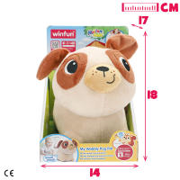 Winfun - Perro de juguete con melodías, 13x17x15 cm, textura suave, ladra y emite sonidos, peluche interactivo, mascotas juguetes, perros de peluche realistas con movimiento, perritos de juguete que andan, Regalo niños 6 meses - details 6