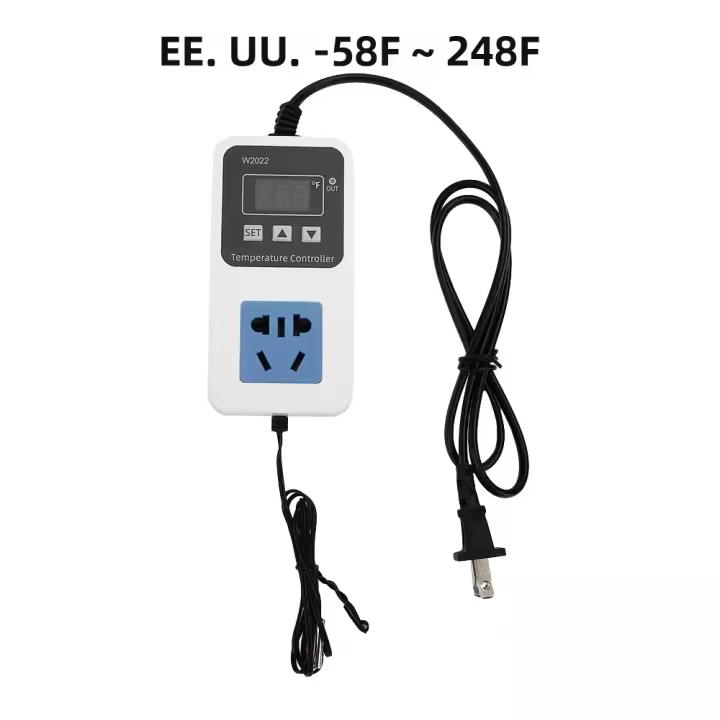 Controlador De Temperatura W2022 110-220V Termostato Para Estufa Sensor NTC Para Invernadero Entrada Salida 110-220V Potencia De Salida 1500W - 1