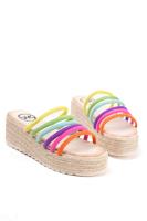 Paloma Wang Sandalias cuñas con tiras multicolor plantilla gel - details 2