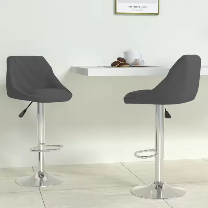 vidaXL Taburete de cocina 2 unidades de terciopelo en color Marrón/Verde oscuro/Crema y más | cómodas modernas ergonómicas para comedor cocina salón hogar - 1
