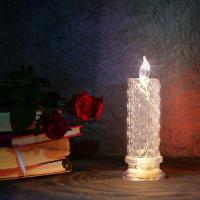 Vela De Cristal LED Sin Llama Luz Transparente De Poder Batería Lámpara Nocturna Para Decoración De Bodas Fiestas Cumpleaños Navidad Halloween - details 14
