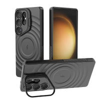 Funda Magnética De Lujo Para Samsung Galaxy S25 Ultra plus Con Soporte Para Lentes Plegables Y Carga Inalámbrica Magsafe Cubierta Suave Mate Protectora Contra Golpes Y Arañazos - details 11