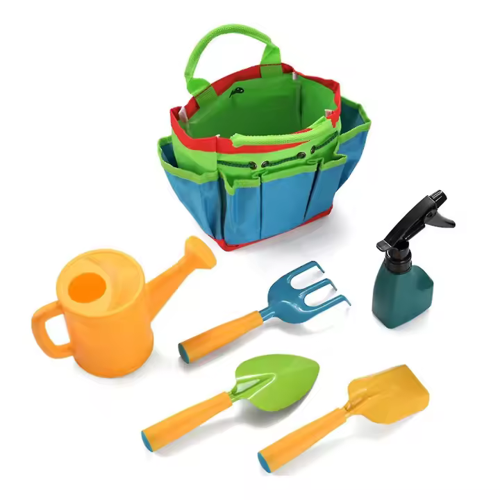 Verde - Herramientas de Plantación - Almacenamiento Bolsa de Red - Pala de Plástico - Molde de Arena - 1