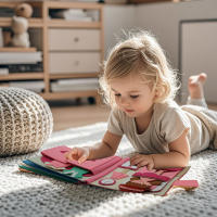 Juguete Educativo Montessori Para Niños Pequeños Tablero Ocupado De Granja Juguete Sensorial Y De Lectura Quieto De Feltro - details 24