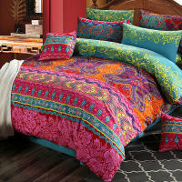 Juego De Cubierta De Edredón Boho Estilo 3pcs Sin Almohadones Suave Y Amigable Con La Piel Hecho De Poliéster 100% - details 2