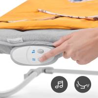 Kinderkraft FELIO2 Hamaca Bebé, Balancín, Silla mecedora con manta envolvente, mosquitera y arco con 3 juguetes, vibraciones, 8 músicas, extremadamente ligera - details 3