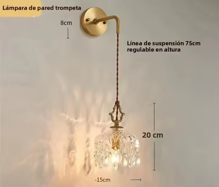 Lámpara De Pared Retro Francesa YEBMLP Con Vidrio LED Decorativa Para Sala De Estar Dormitorio Estudio Luz De Barra Restaurante Puerta Del Porche - 1