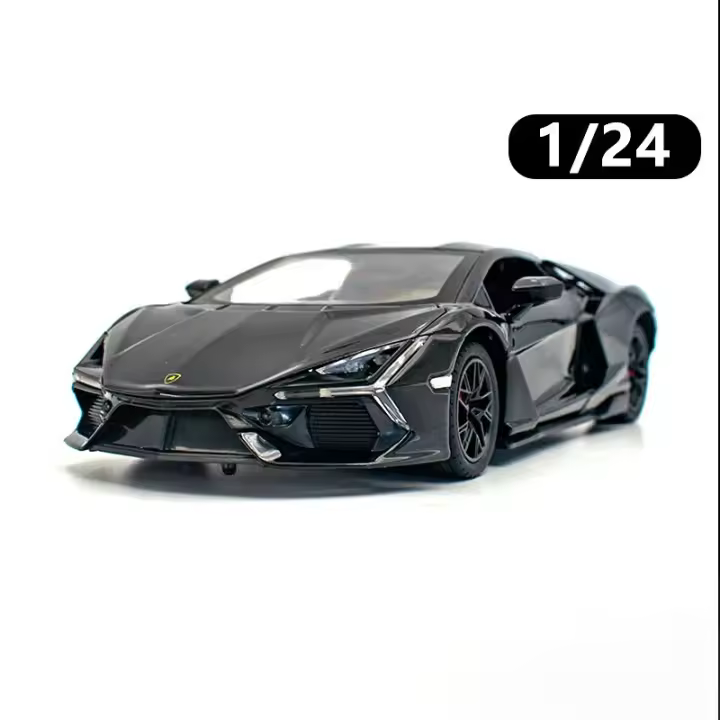 Coche Deportivo Miniatura Lambor Revuelto 1:24 Con Sonido Luz Y Puertas Abiertas Juguetes De Metal Para Adultos Regalo De Cumpleaños - 1