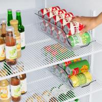 Organizador de refrigerador (varios modelos disponibles) - Apilable y ahorra espacio - Dispensador de latas de refresco para despensa, refrigerador, congelador y lavadero (transparente * 1 pieza) - details 1