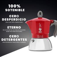 Bialetti Cafetera de Inducción Italiana - Moka de Inducción distintos tamaños 2, 4, 6 Tazas, Cafetera de Aluminio y Acero de Alta Calidad color Rojo y Negro para uso en Cocina - details 3