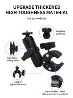 Adaptador De Doble Cabeza De Bola Con Tornillo Para Cámara De Acción Insta360 GoPro Montura Super Clamp Con Cabeza De Bola De 360° - details 6