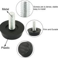 Pie ajustable para muebles, pies de ajuste, pies de tornillo M6, negro - 20 piezas - details 2