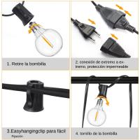 Luces De Garland G40 Para Exteriores Resistentes Al Choque Y Impermeables Bombillas LED De Plástico Vintage Conectables Decoración Para Patio Y Fiesta - details 5