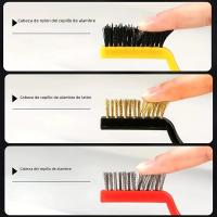 Set De 3 Piezas De Cepillo De Limpieza De Acero Inoxidable De 7 Pulgadas Para Eliminar La Oxidación Y Burdeos Herramienta De Pulido Para Metal - details 9