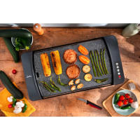 Plancha de cocina Jata JEGR2851, Potencia 2.600W, Electrónica con 4 temperaturas, Resistencia en M para distribución del calor por toda la superficie, Gran superficie: 46 x 28 cm, Fácil limpieza, Antiadherente - details 0